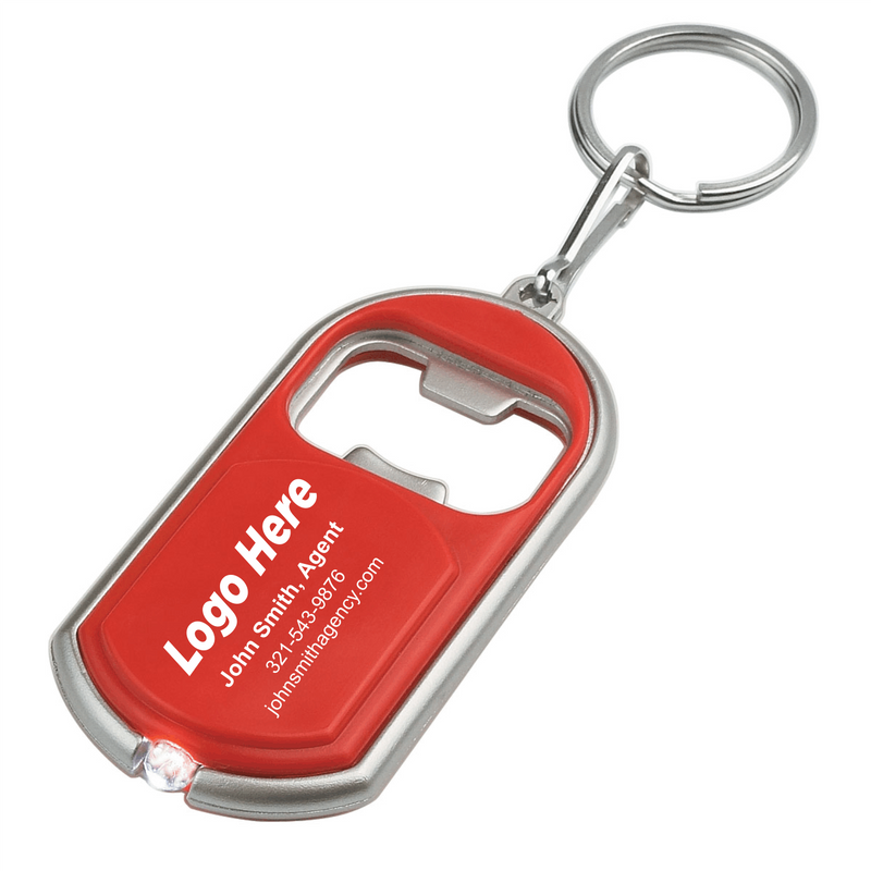 Bottle Opener Key Chain with LED Light