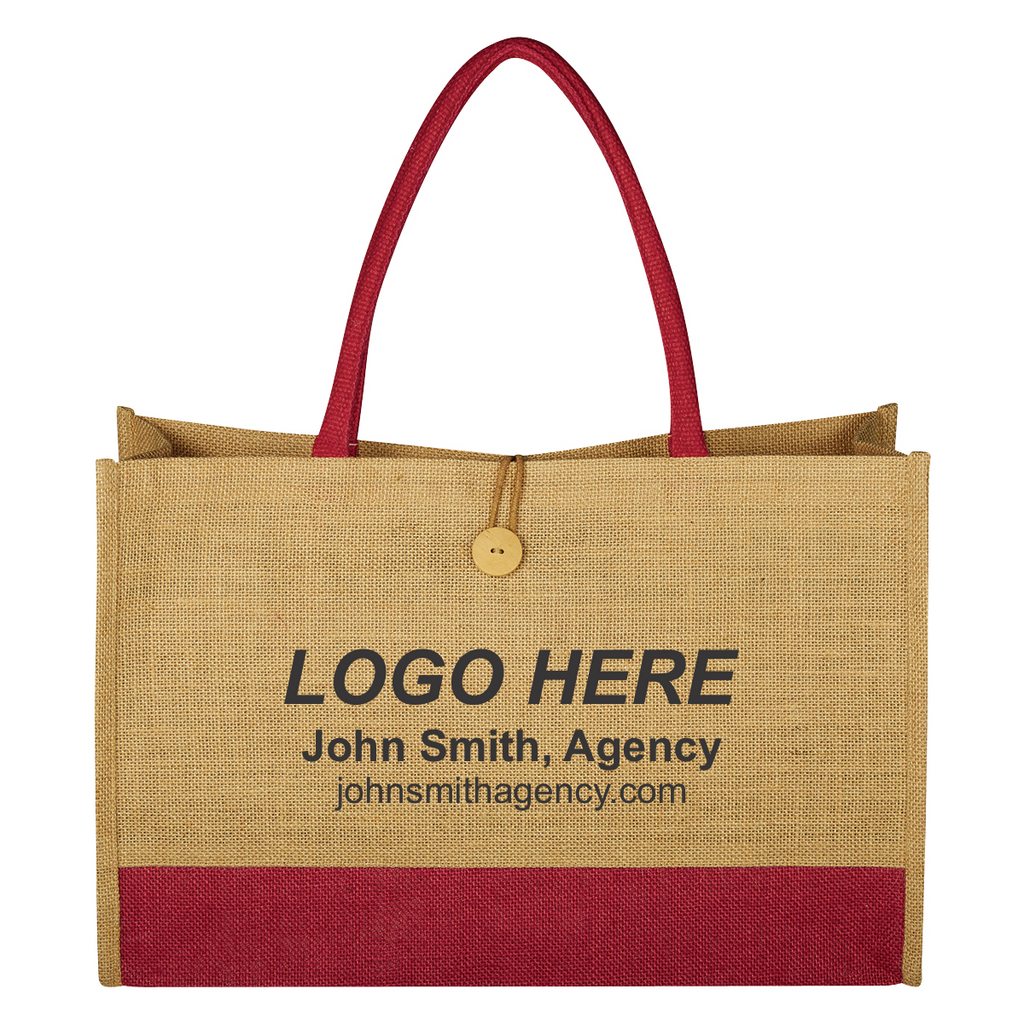 Jute Box Tote Bag